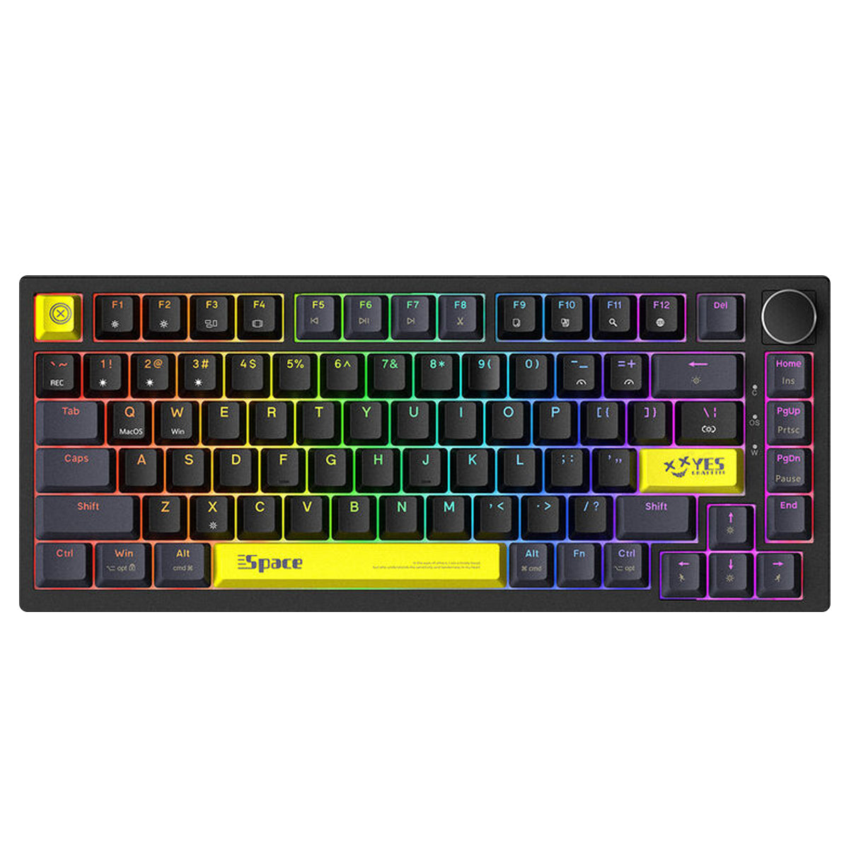 Onikuma G52 RGB 82 Keys Mechanical Keyboard (Black)