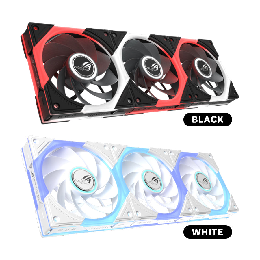 Asus ROG Eurux GR120 ARGB Reverse Fan CPU Cooling Fan (Triple Pack) (Black, White)
