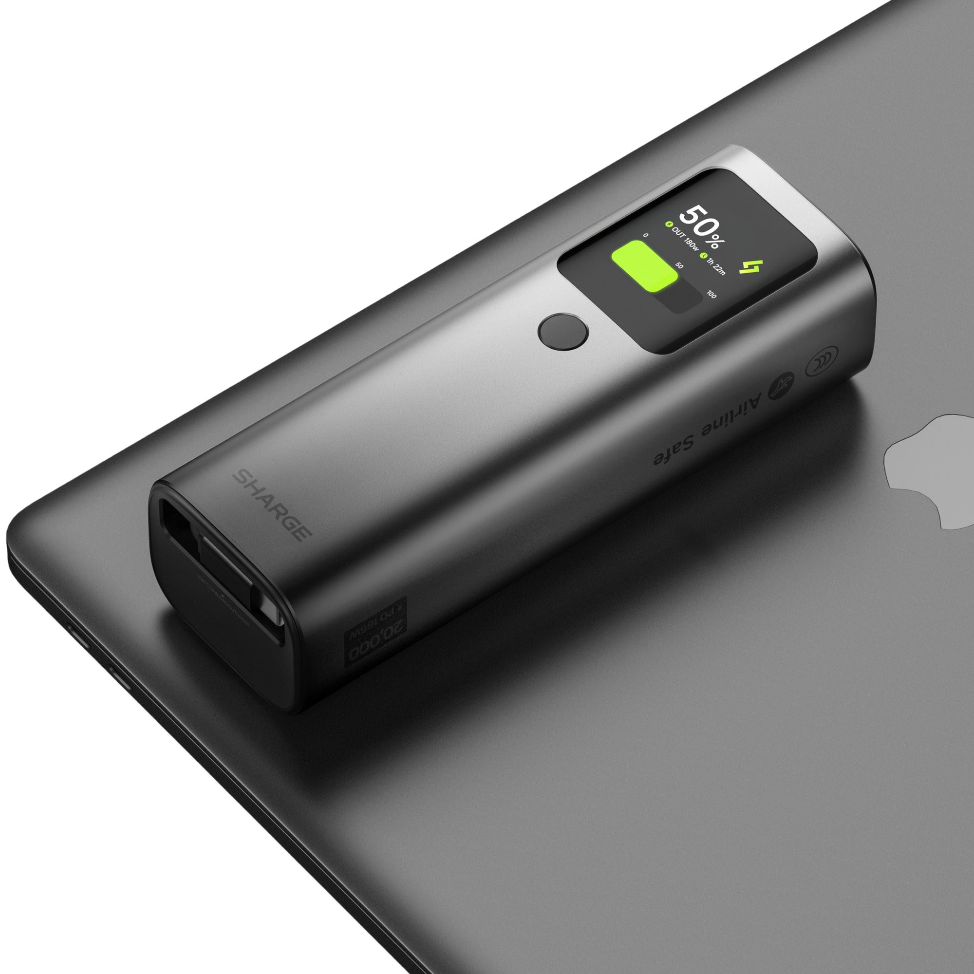 Sharge Retractable 165 Power Bank 20000mAh 165W with Built in cable (Black) (E4)