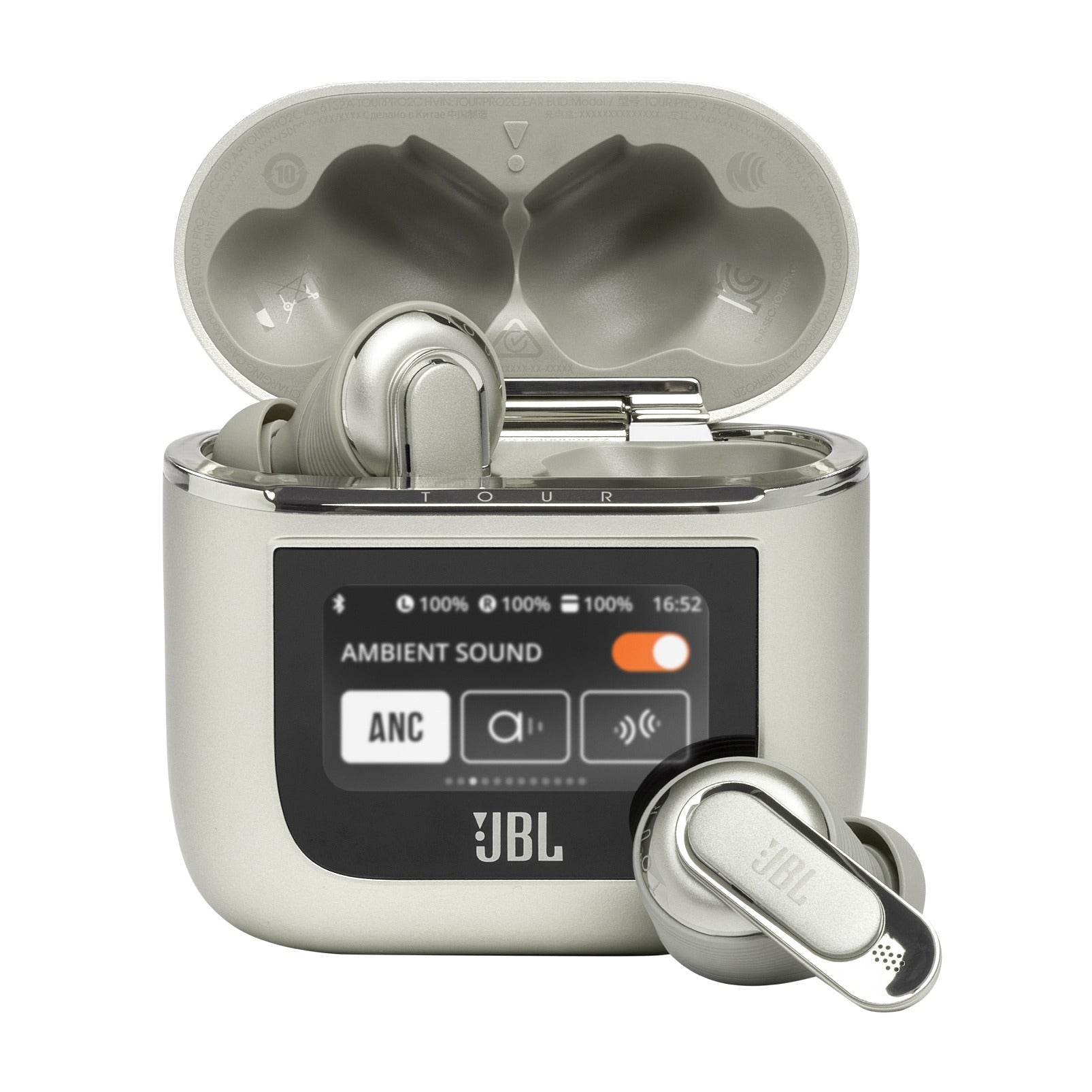 JBL Tour Pro 2 True Wireless Noise Cancelling Earbuds (Champagne)