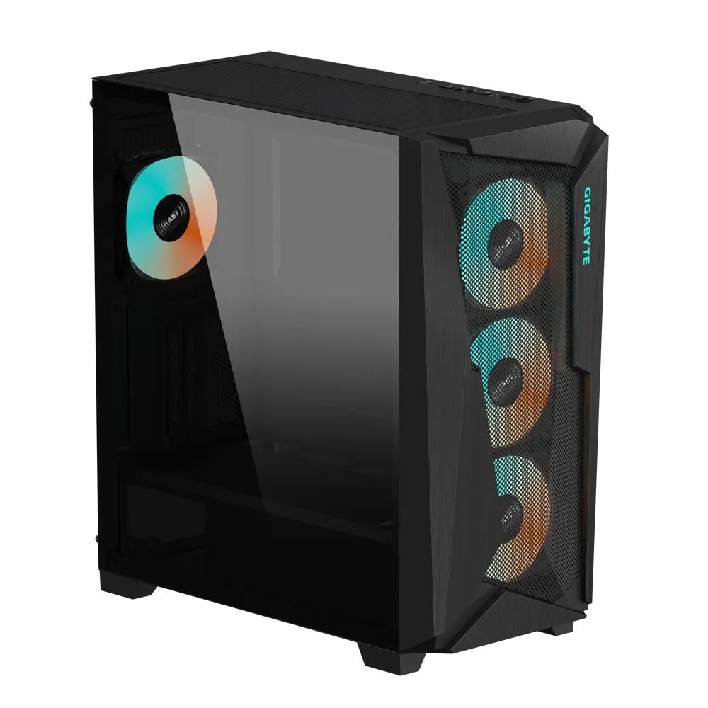 Gigabyte C301 V2 Tempered Glass RGB Mid-Tower 4X ARGB PWM Fan ATX Case