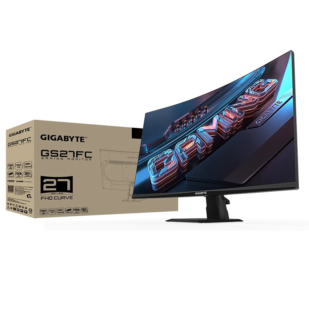 Gigabyte GS27FC 27" FHD 180Hz 1ms MPRT VA Curved Gaming Monitor