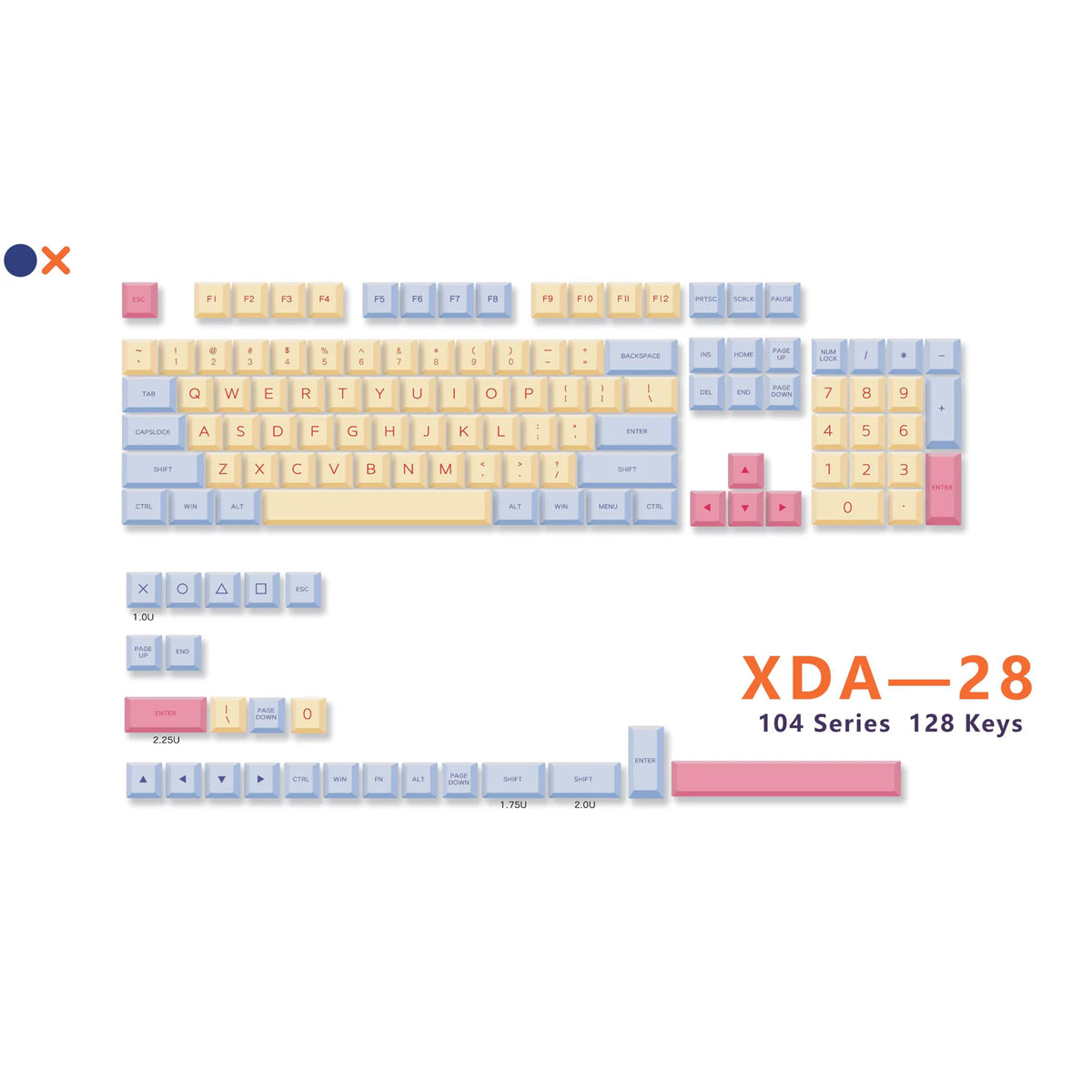 Royal Kludge PBT Keycaps 128 Keys XDA-28