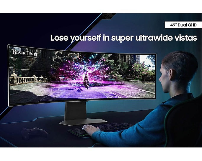 Samsung Odyssey OLED G9 (G95SC) LS49CG954SEXXP 49" Neo Quantum Processor Pro 0.03ms 240Hz GTG 5120x1440 Dual QHD Curved Smart Gaming Monitor