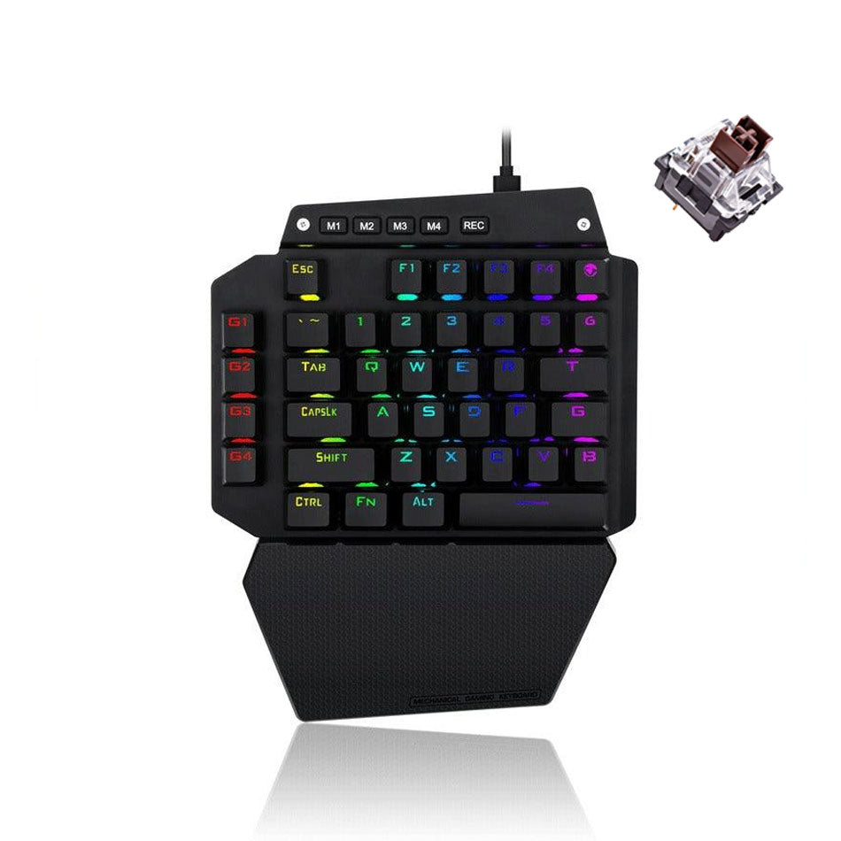 E-Yooso K-700 44keys One-Handed RGB Mechanical Gaming Keyboard (Brown Switch)