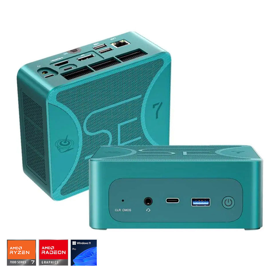 Beelink SER7 AMD Ryzen 7 7840HS 32GB RAM 1TB SSD Windows 11 Pro Mini PC (Dark Green)