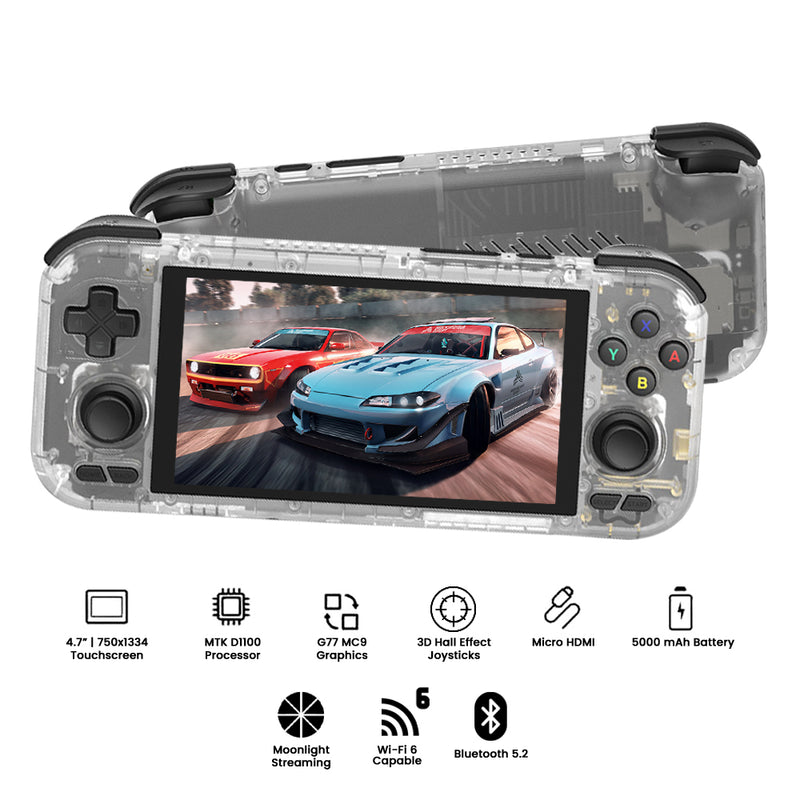 Retroid Pocket 4 Pro D1100 8GB+128GB Handheld Retro Gaming System (Crystal)