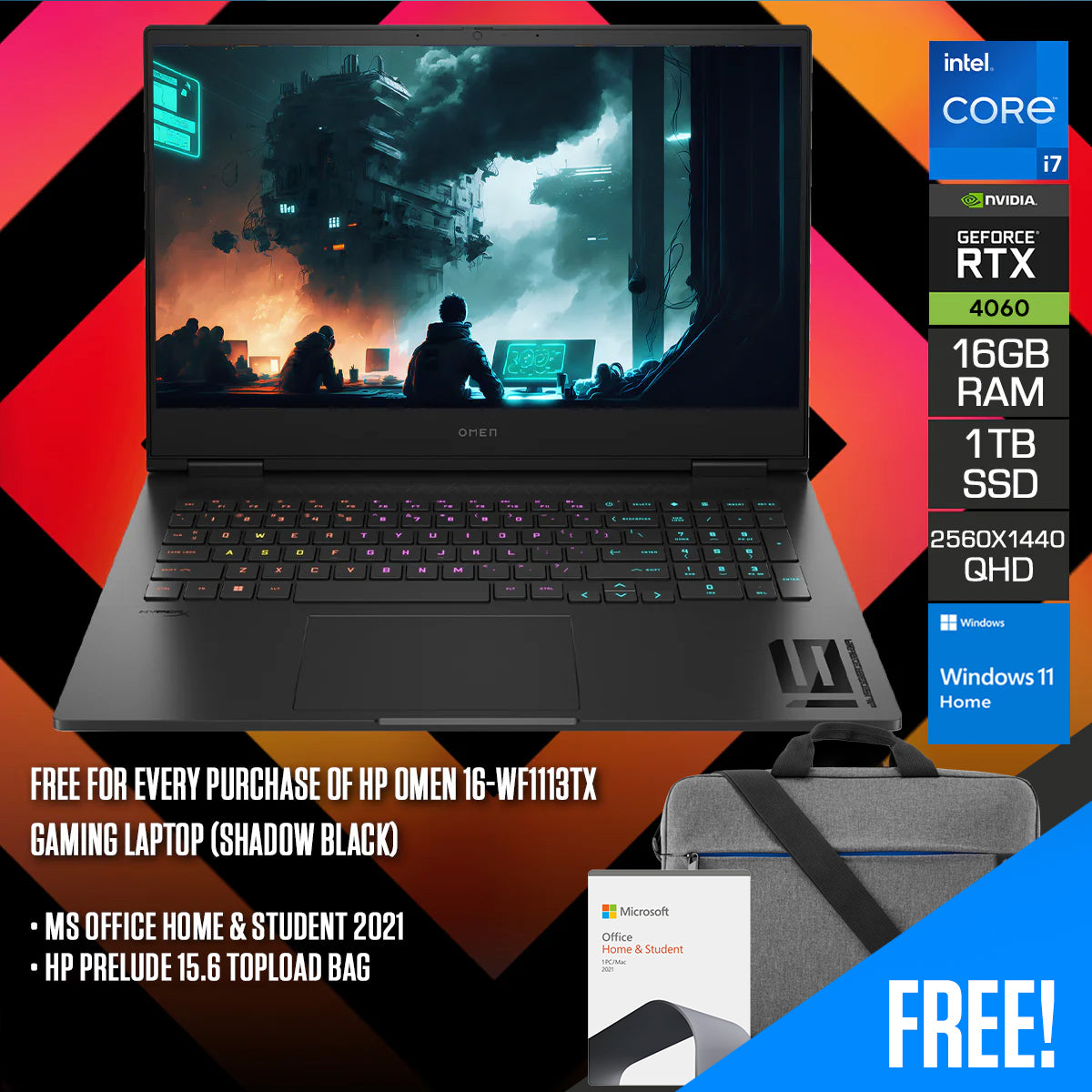 HP Omen 16-WF1113TX Gaming Laptop (Shadow Black)