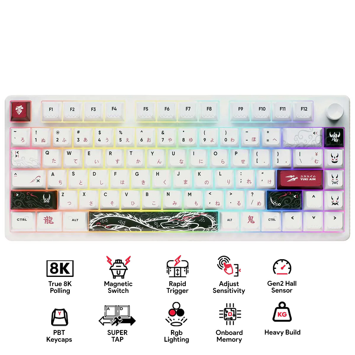 Yuki Aim x Arbiter Studio Polar 75 8k Oni 2.0 Collection Dragon Edition Keyboard