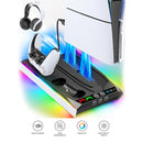 OIVO Multi-Function Cooling Stand and Controller Charger w/ LED Light for PS5 / PS5 Slim / PS5 Pro (Black) (VG-P5296XS-Pro)