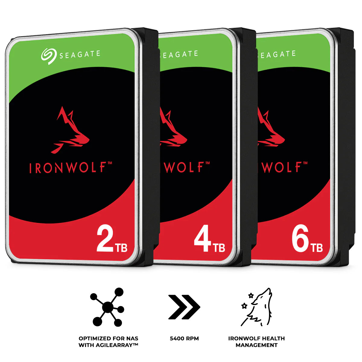 Seagate IronWolf NAS SATA 3.5-Inch 6GB/s 256MB Cache Internal HDD