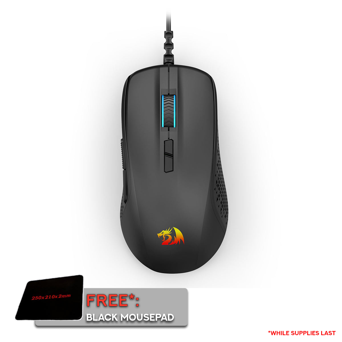 Redragon Stormrage Air M718 12800DPI Ergonomic Wired Gaming Mouse (Black)