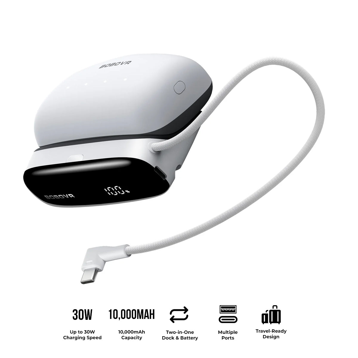 BoboVR PD100 Two-in-One Charging Dock & Power Bank includes B100 10000mAH 30W Battery