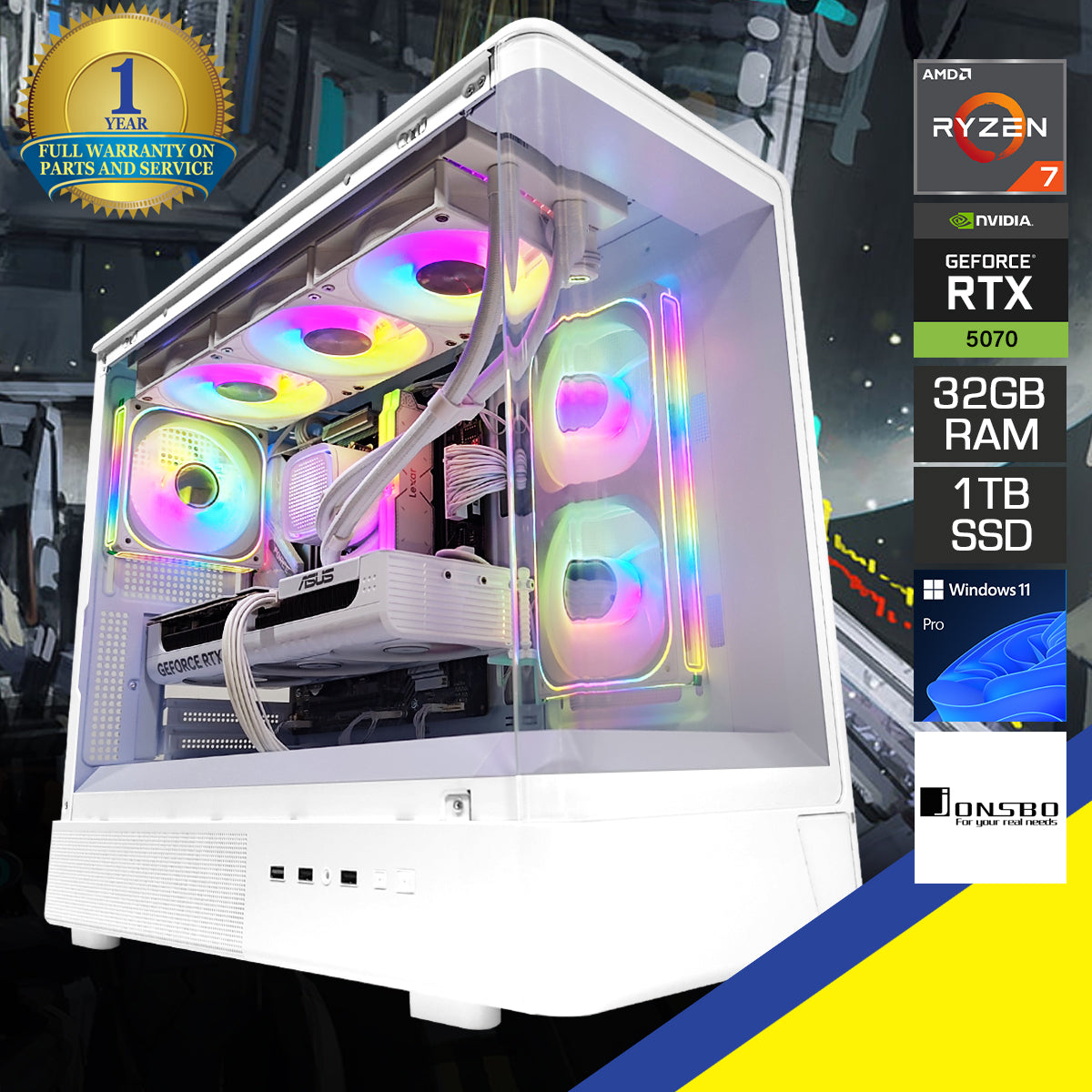 Sophos Astral White Desktop Gaming PC