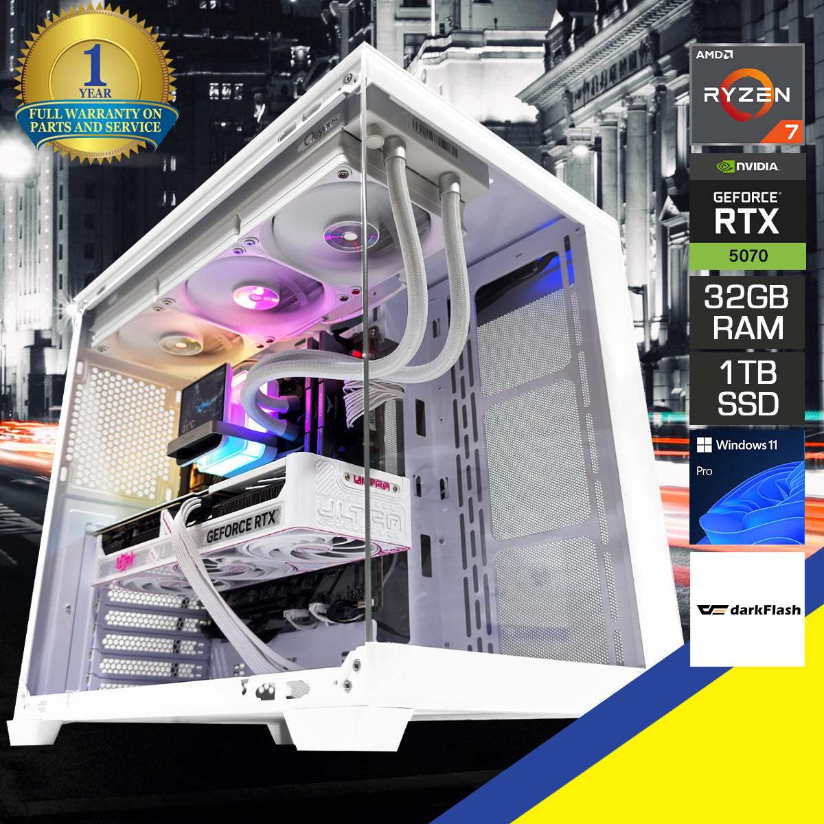 Optima C285P White Desktop Gaming PC