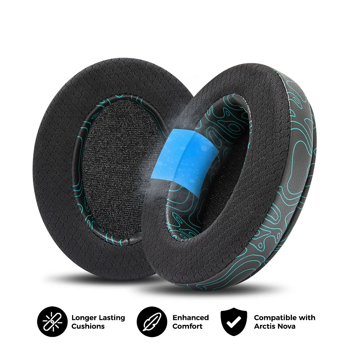 Wicked Cushions Arctis Nova Earpads - WC FreeZe Cooling Gel (RandomFrankF) (NOVAFWIRED-RFP)