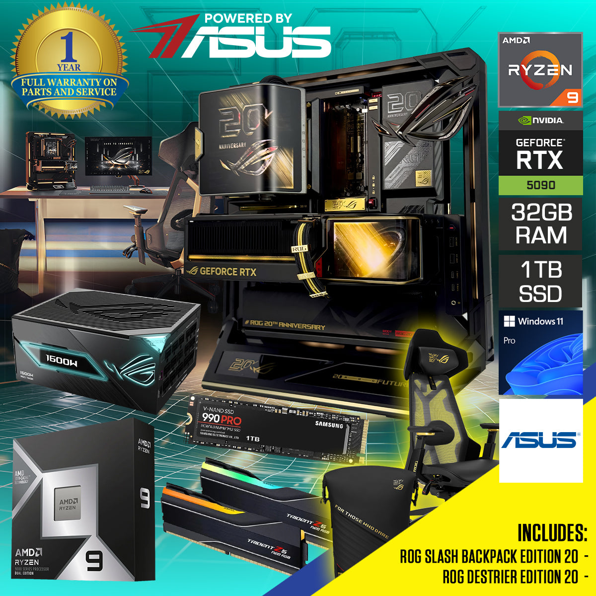 Asus ROG 20th Anniversary Edition Desktop Gaming PC