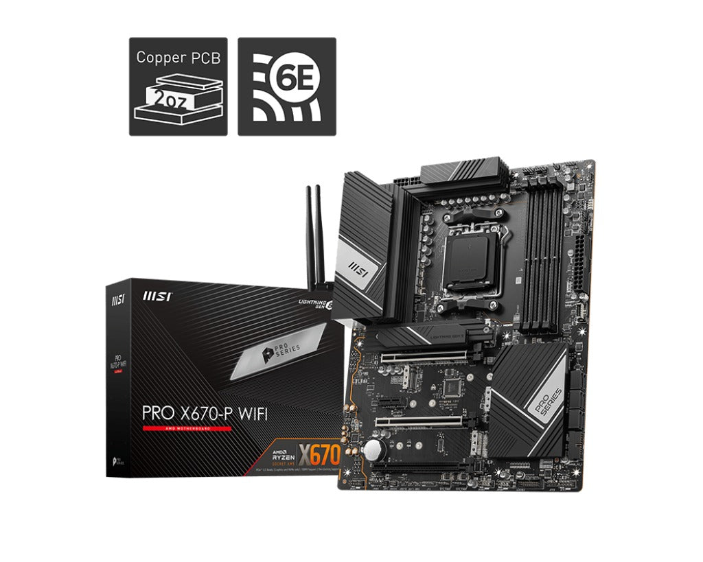 MSI Pro X670-P Wifi DDR5 AM5 ATX Motherboard