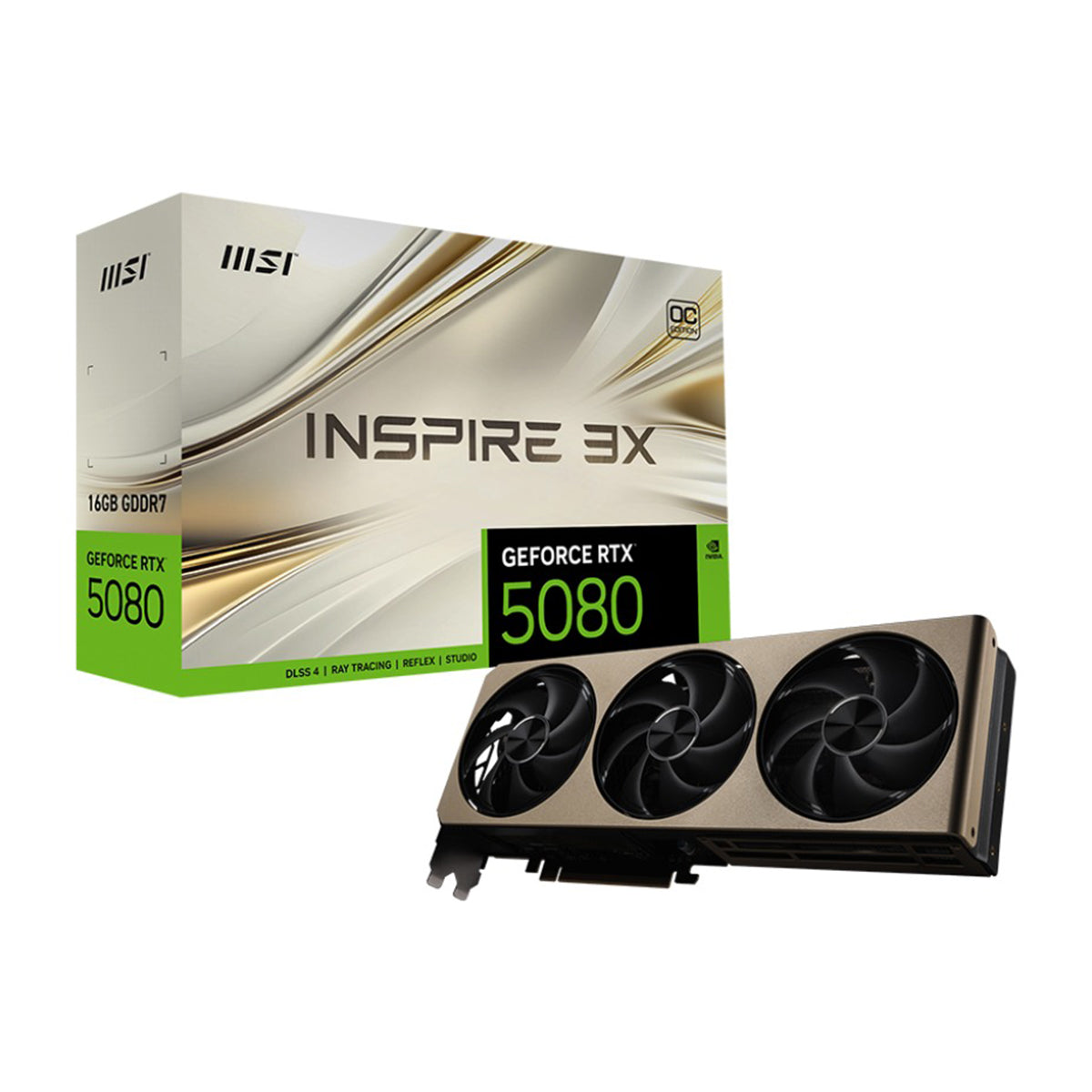 MSI GeForce RTX 5080 16GB Inspire 3X OC Graphics Card