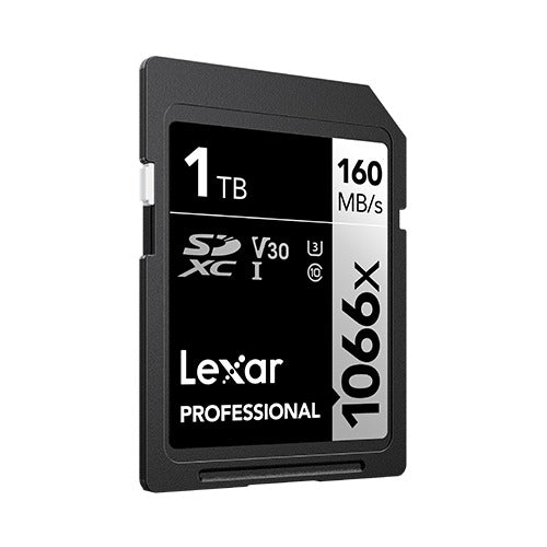 Lexar Professional 1066x SDXC UHS-I C10 U3 V30 160MB/s Read 120MB/s Write SD Card SILVER Series