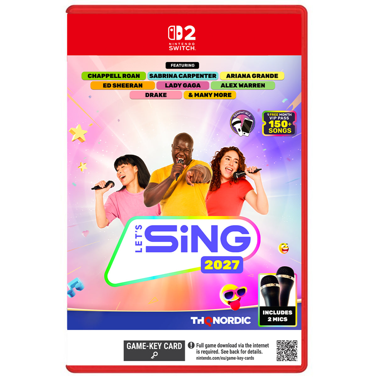 Nintendo Switch 2 Lets Sing 2027 2 Mic Bundle (Game-Key Card)
