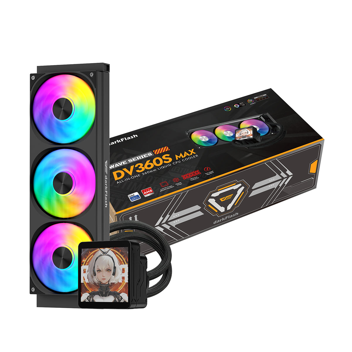 DarkFlash Max Wave DV360S ARGB AIO 360mm Liquid CPU Cooler