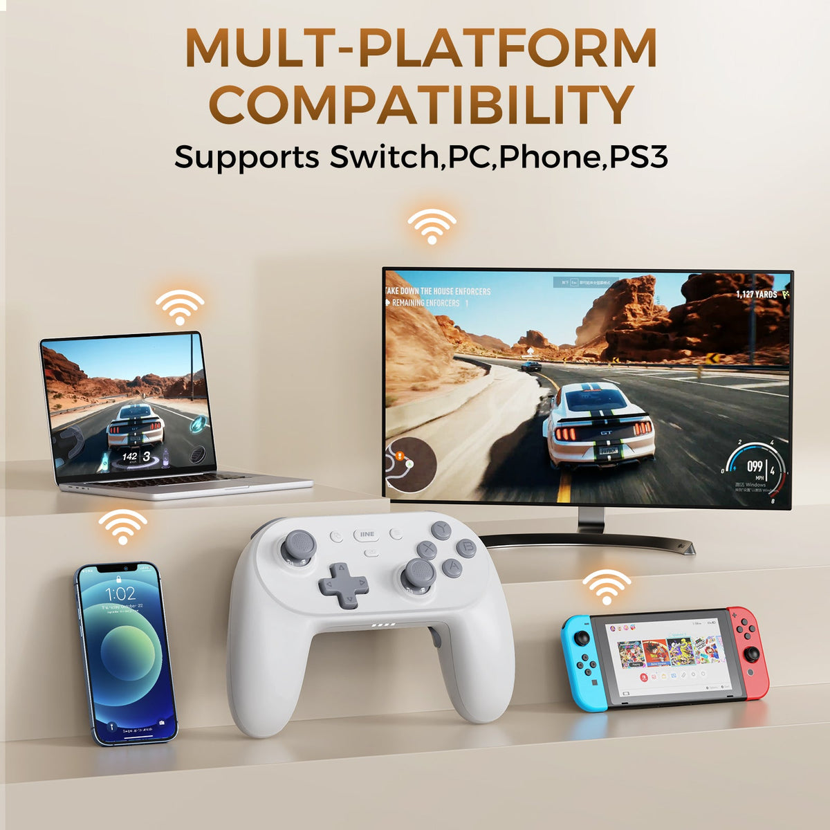 IINE Anthena Wireless Controller PC Version for Nintendo Switch / Phone / PC
