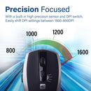 Promate Breeze 1600DPI Silent Switch Streamlined Wireless Mouse (Silver)