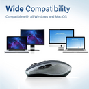 Promate Breeze 1600DPI Silent Switch Streamlined Wireless Mouse (Silver)