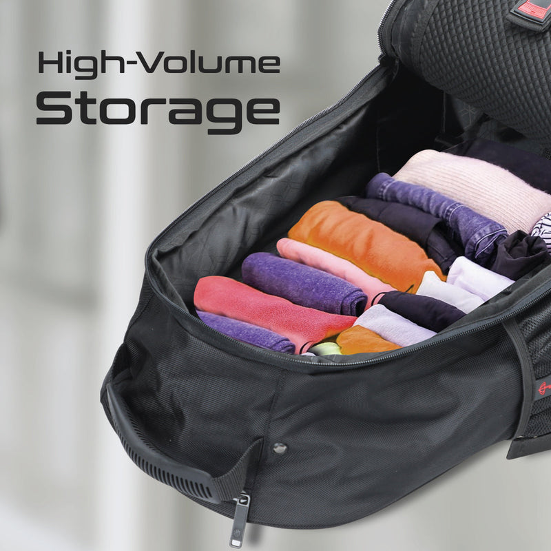 Promate Compact-TR 2-in-1 Large Capacity Trolley Bag Multiple Compartment for 15.6" Laptops
