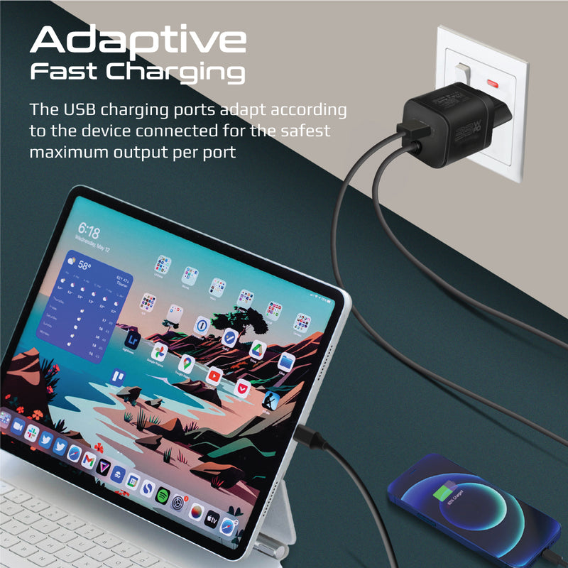 Promate Powerport-PDQC3.EU 33W Super Speed Wall Charger
