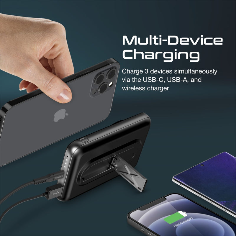 Promate Powermag-10Pro 10000MAH Super Charge Magsafe 15W Wireless Charging Power Bank