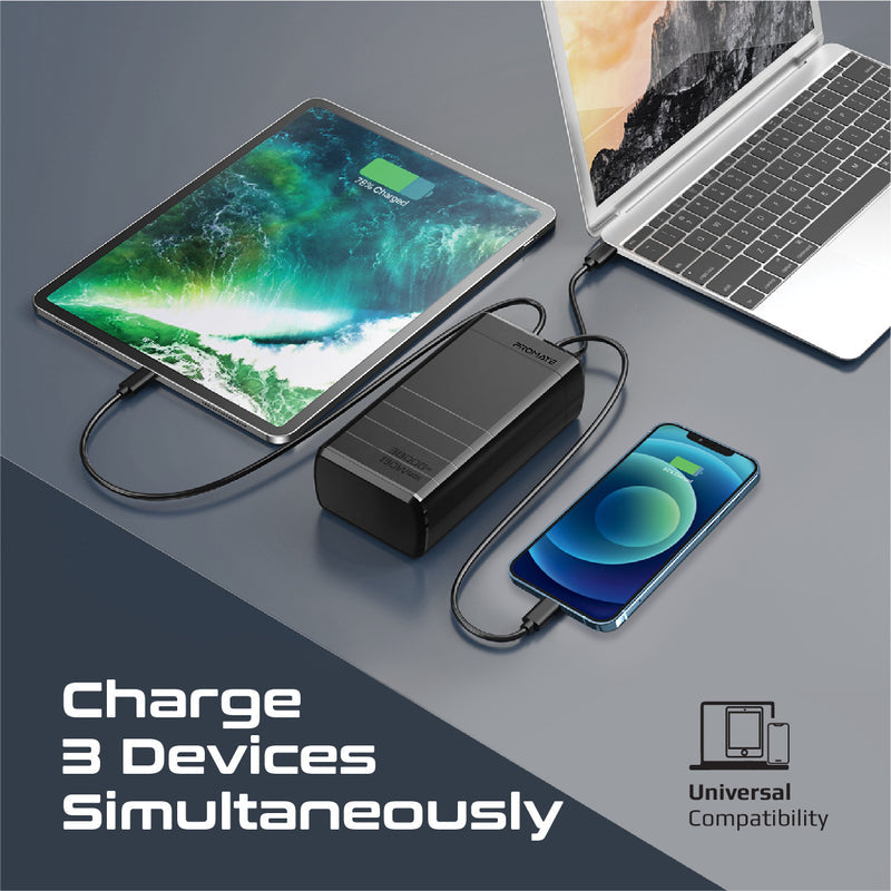 Promate Powermine 130W 38000mAH Quick Charging Power Bank