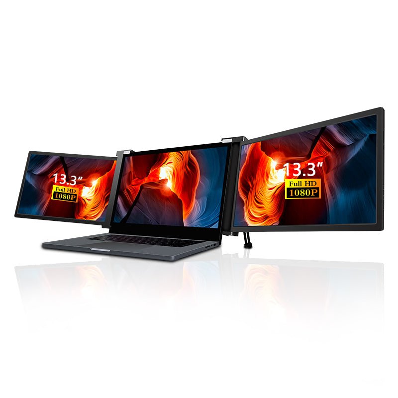 S13 13" FHD (1920x1080) IPS HDR Portable Dual Screen Monitor for Notebook Laptop + Sleeve