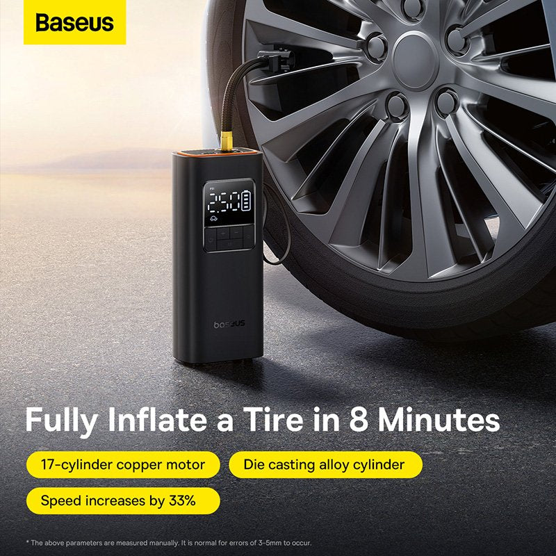Baseus SuperMini Pro Series Wireless Car Inflator (Cluster Black) (C11159300111-00)