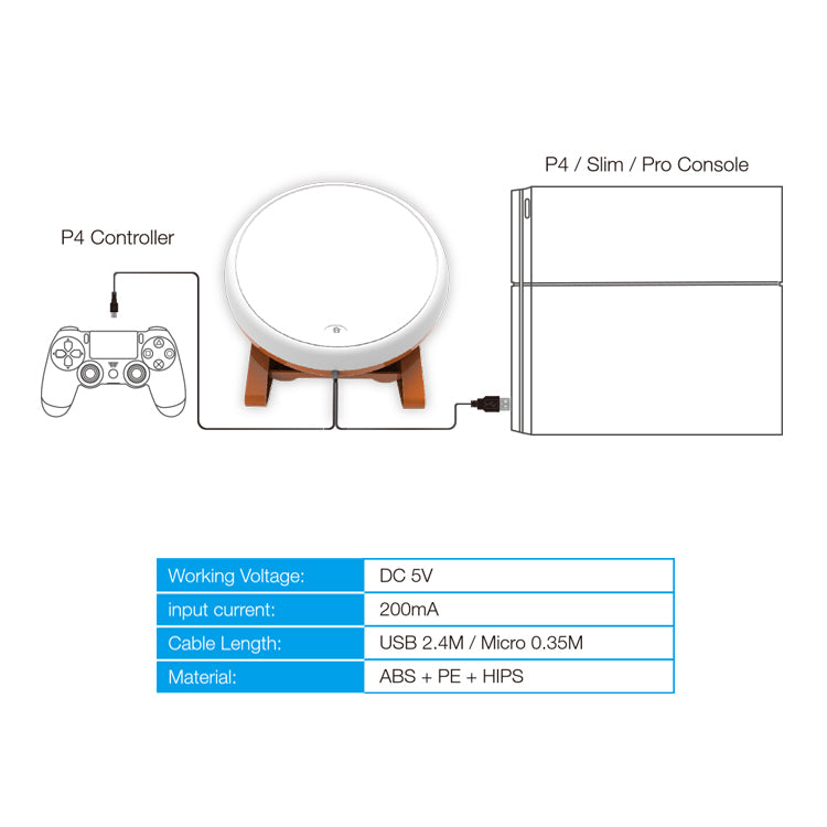 PS4 Dobe Taiko Drums for PS4/Slim/Pro Console TP4-1761