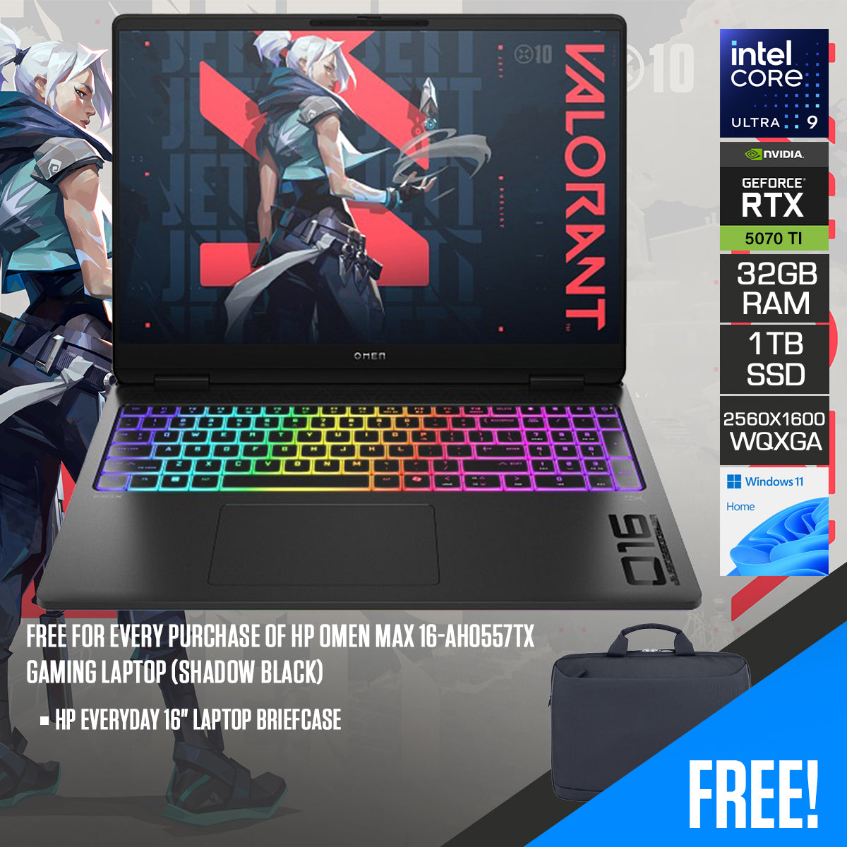 HP OMEN MAX 16-ah0557TX Gaming Laptop (Shadow Black)