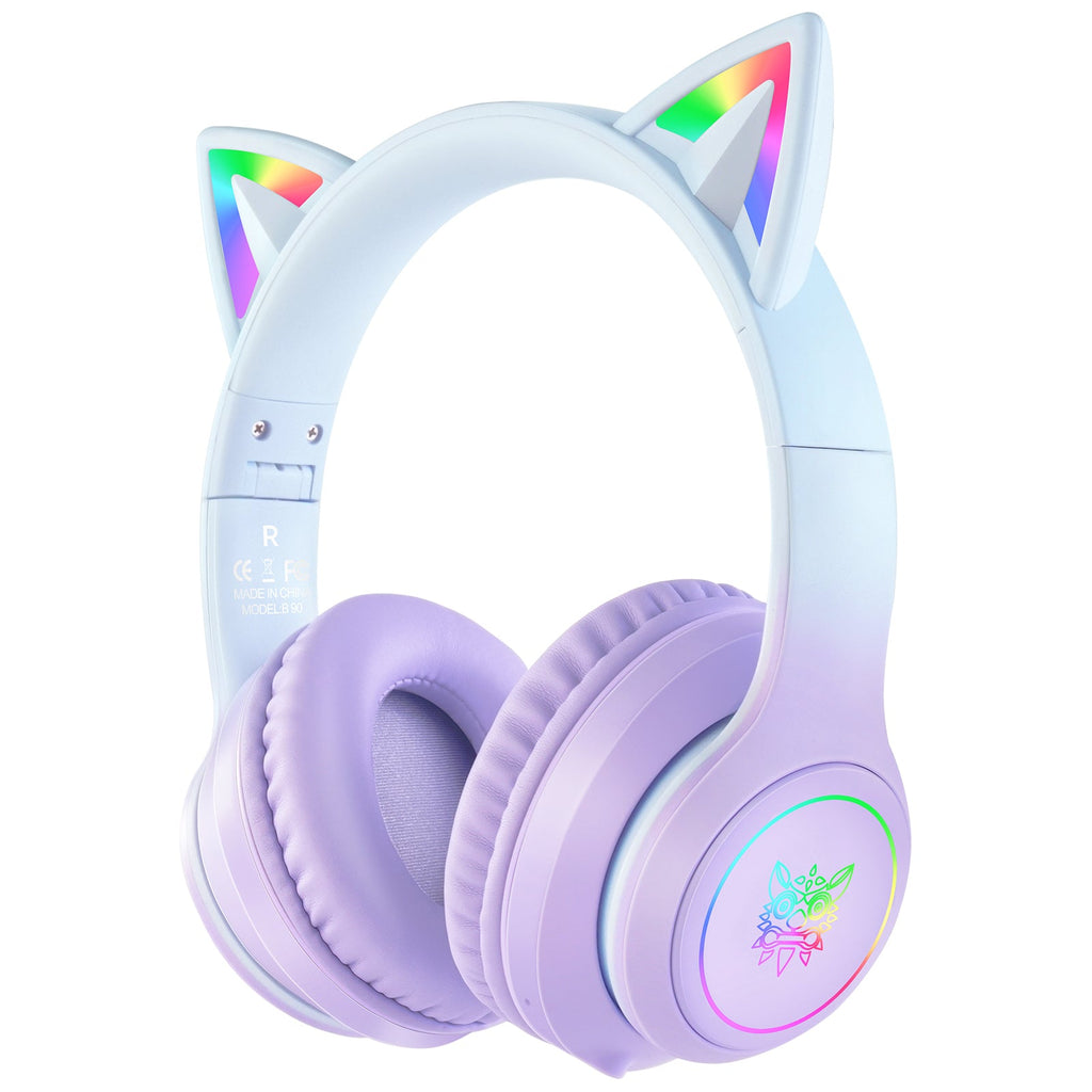 Onikuma B90 RGB Cat Ear Bluetooth Wireless Gaming Headset (Gradien