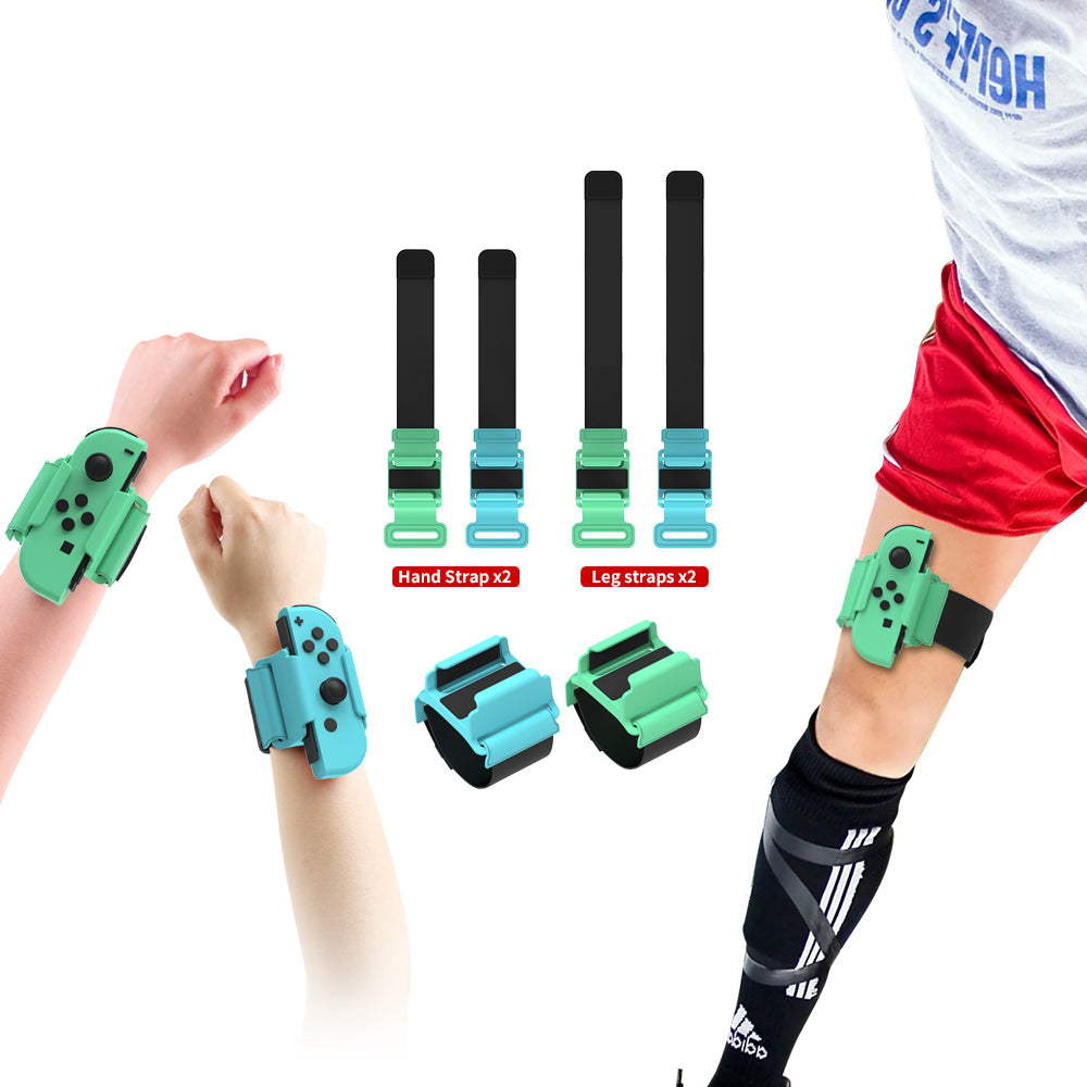 Dobe Wrist/ Leg Strap for Switch/ Switch OLED JoyPad (includes 2 x Hand Straps & 2 x Leg Straps)