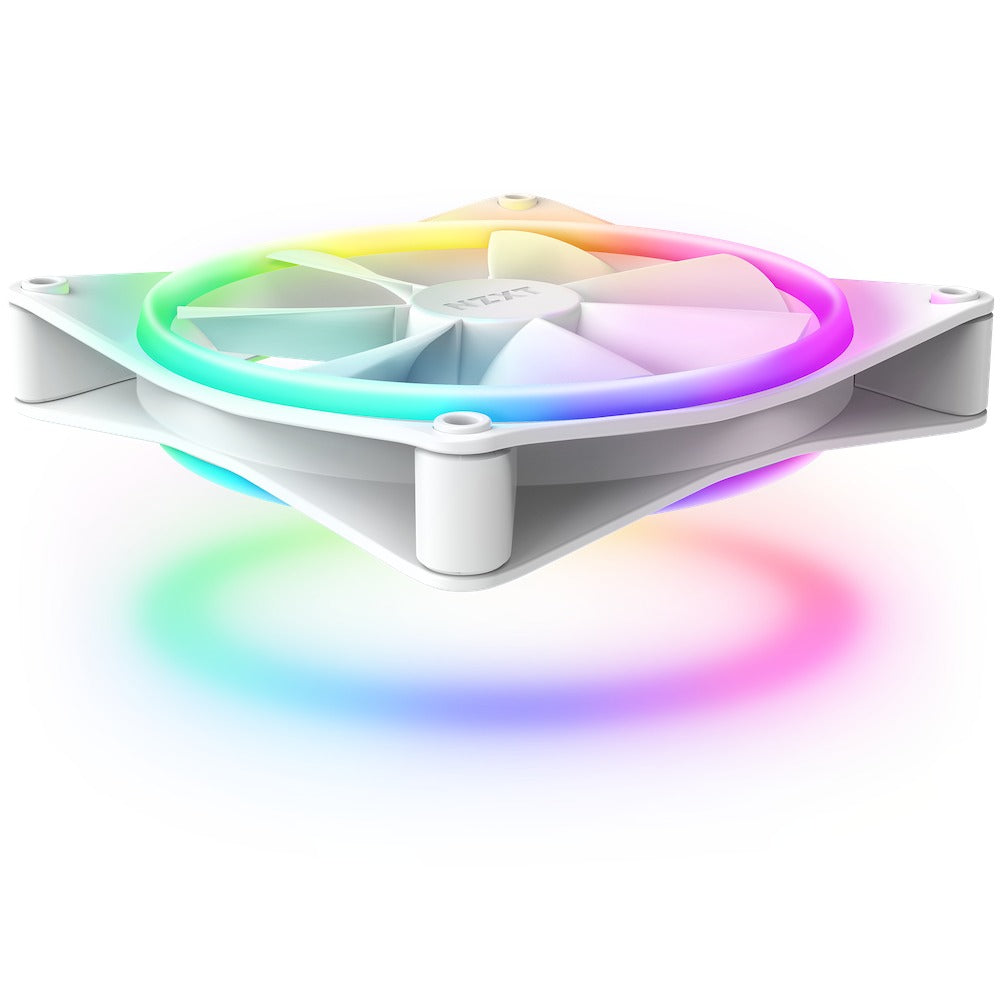 NZXT F140 RGB Duo Twin Pack Fans 140MM With RGB Controller (Matte White)