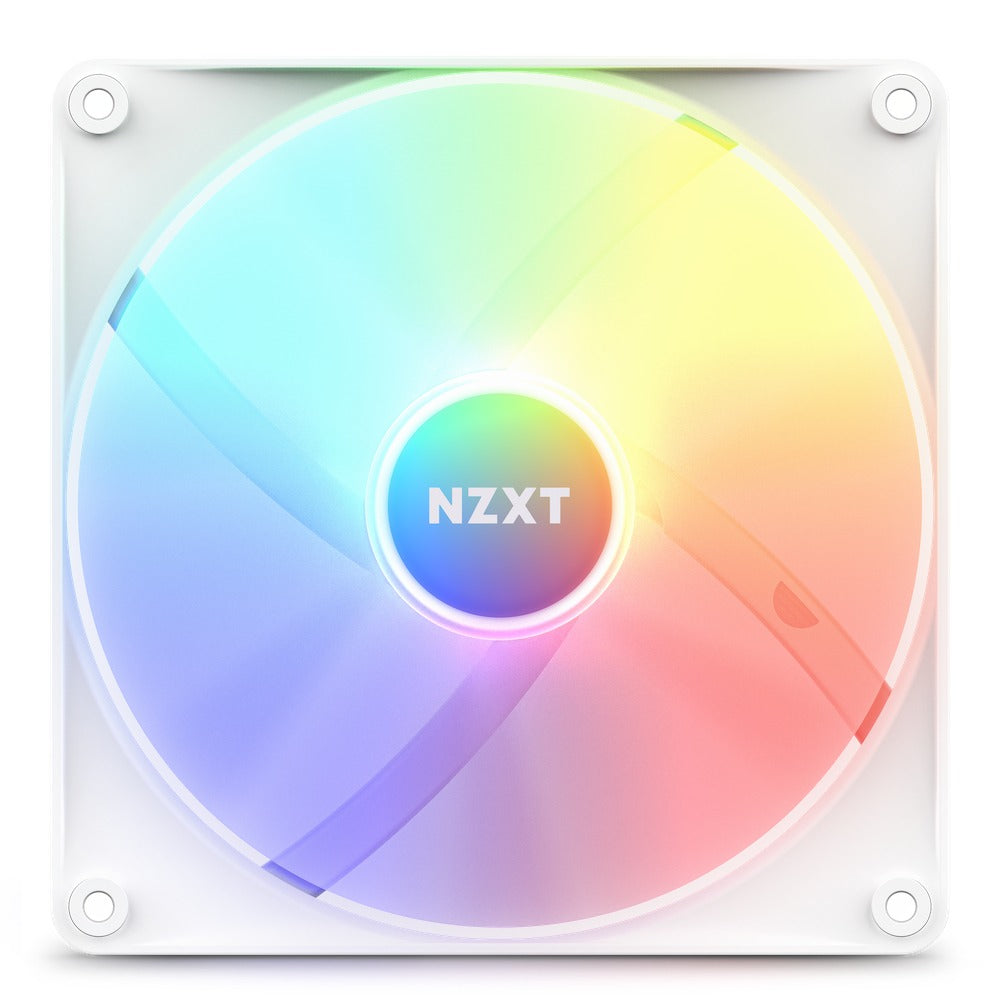 NZXT F140 RGB Core 140MM Hub-Mounted RGB Fan (Matte White)