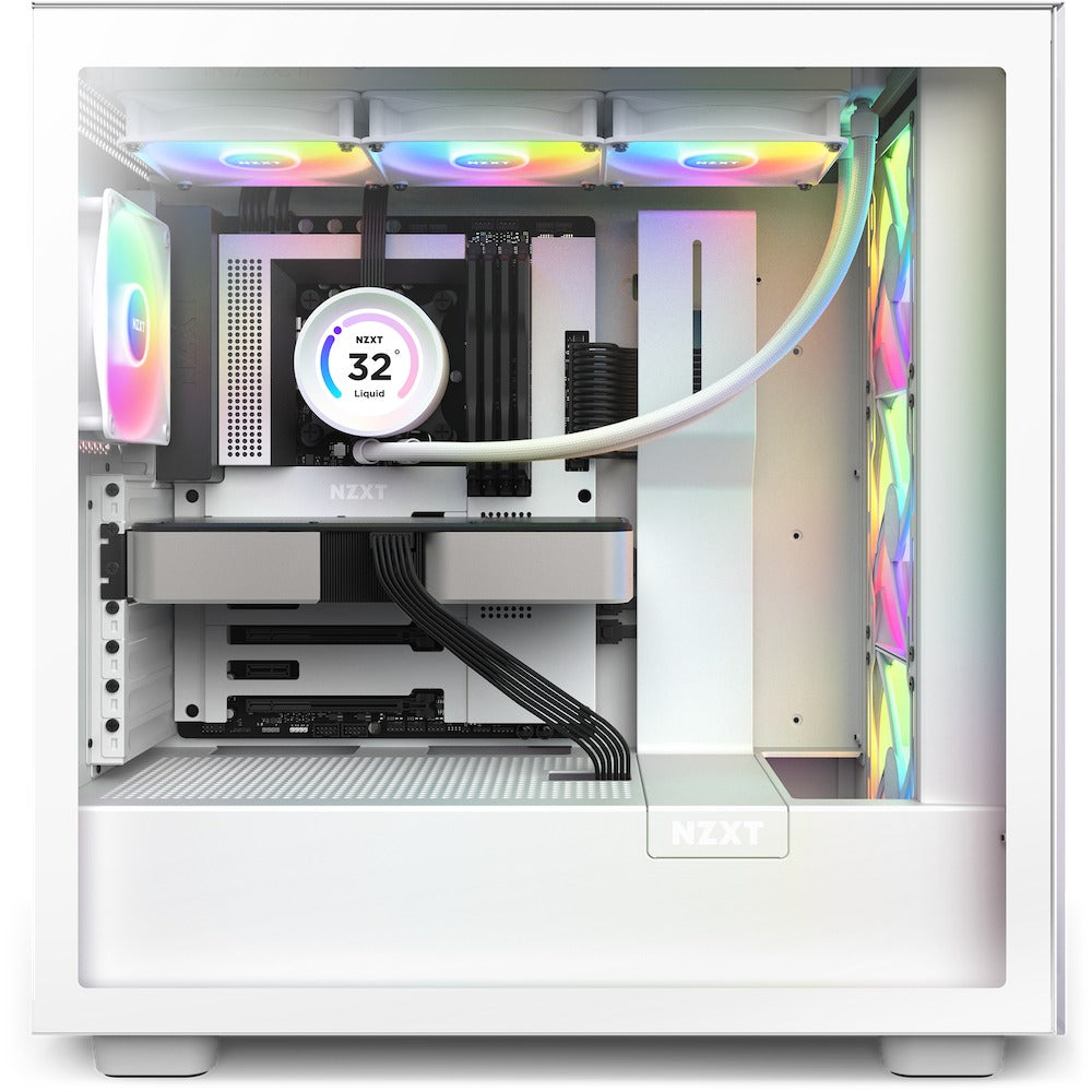 NZXT Kraken Elite 360 RGB 360MM AIO Liquid Cooler With LCD Display & RGB Fans (Matte White) (RL-KR36E-W1)