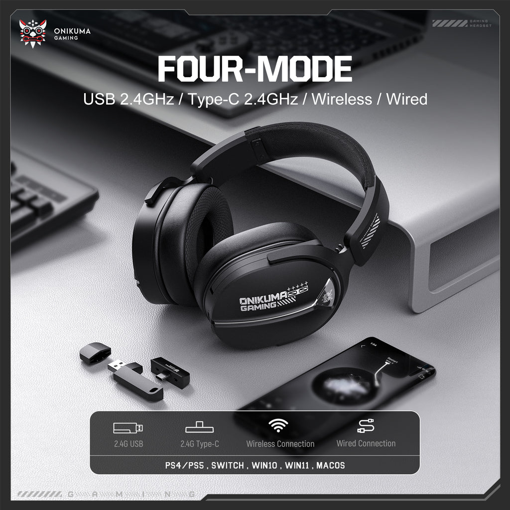 Onikuma GT887 4-Mode Gaming Headset with Microphone