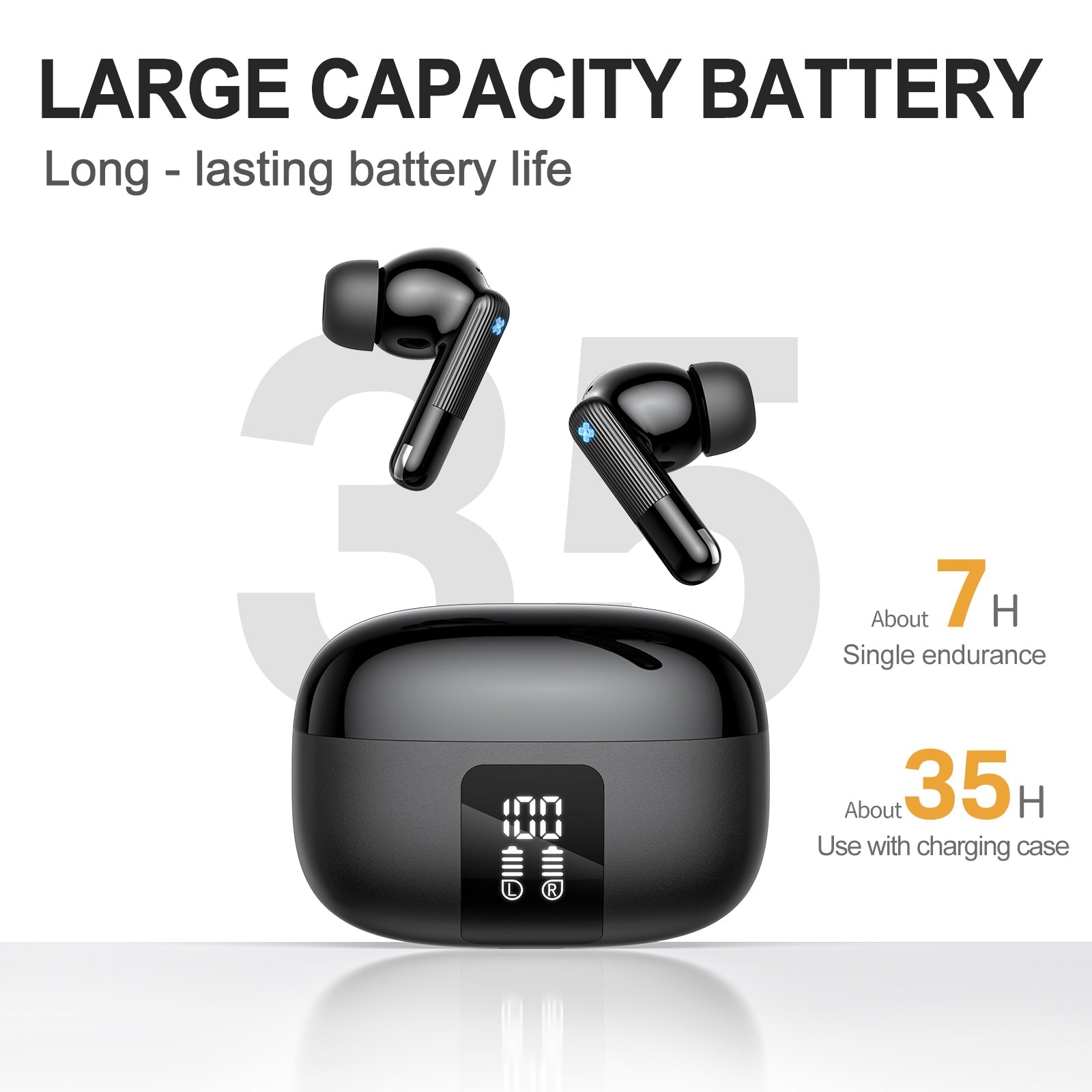 Onikuma TX612 ENC Dual Microphone Noise Reduction Wireless Earphones (Black)