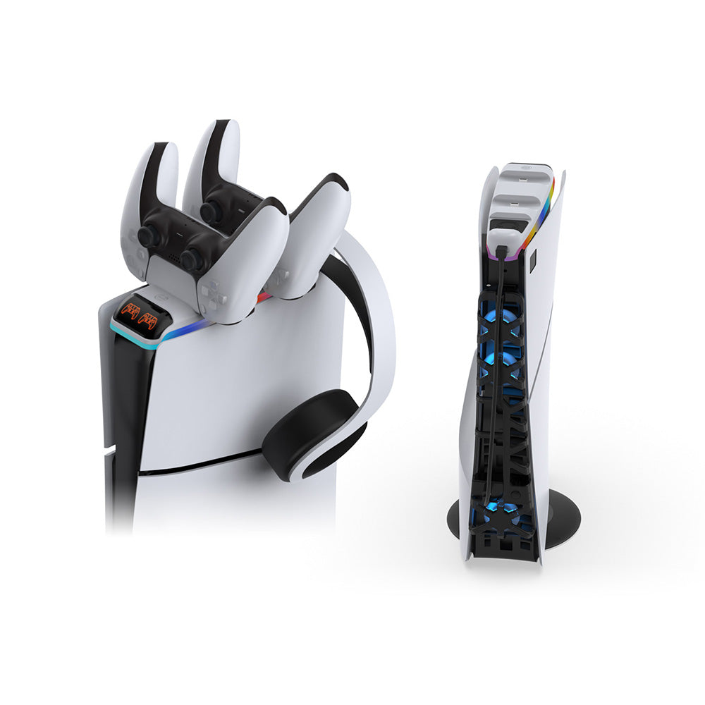 Dobe 3-in-1 Kit includes Vertical Console Stand / Cooling Fan / Charging Dock for PS5 TP5-35130