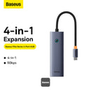 Baseus UltraJoy Series 4-Port Hub USB-C to 4xUSB 3.0 (Space Grey) (B0005280A813-03)
