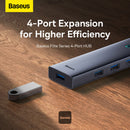 Baseus UltraJoy Series 4-Port Hub USB-C to 4xUSB 3.0 (Space Grey) (B0005280A813-03)