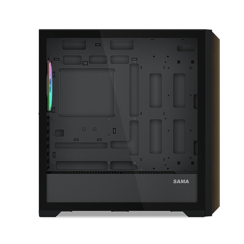 Sama Z60 Mid-Tower with Two Authentic Walnut Strips on Front Panel PC Case