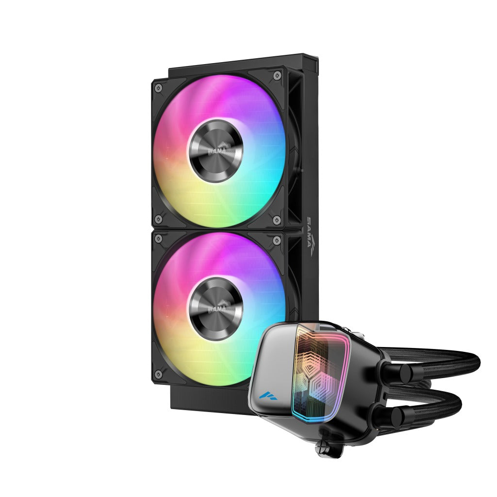 Sama L70 240mm AIO ARGB Liquid CPU Cooler with Infinity Mirror Effect | DataBlitz