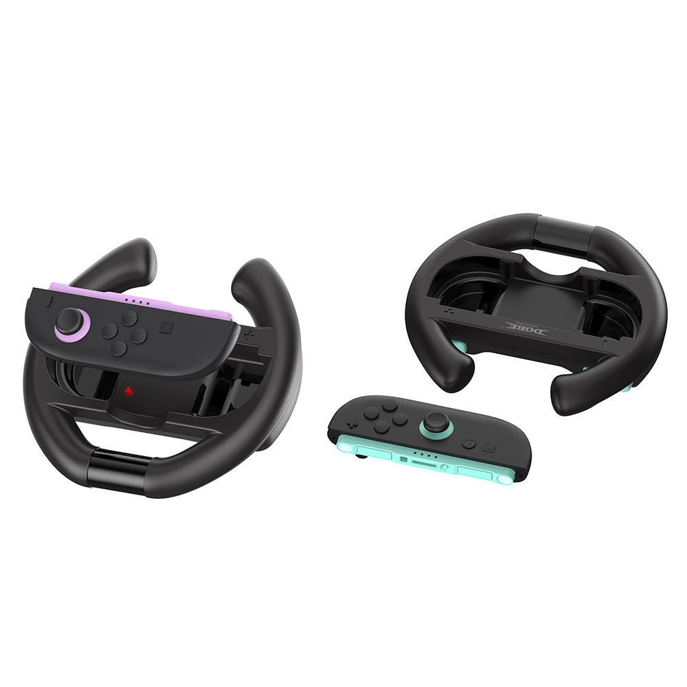 Dobe Controller Steering Wheel for Nintendo Switch 2 Joy-Pad (Black) (Orange/Blue, Purple/Green) TNS-3195S
